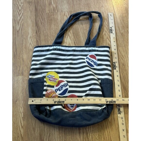Pepsi Striped Tote Bag Please See Pics For Condition Catch The Spirit Promotinal - Picture 10 of 10